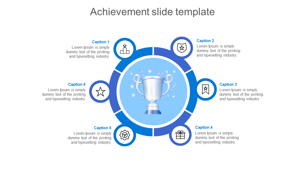 achievement slide template-blue